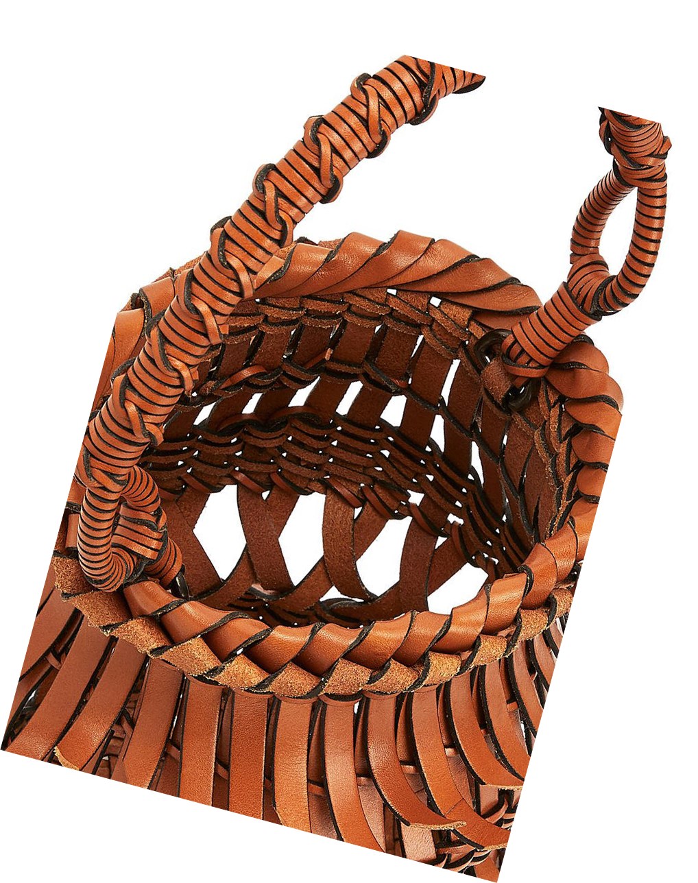 Loewe Fringes Bucket bag in calfskin Tan | MOYBE-3125