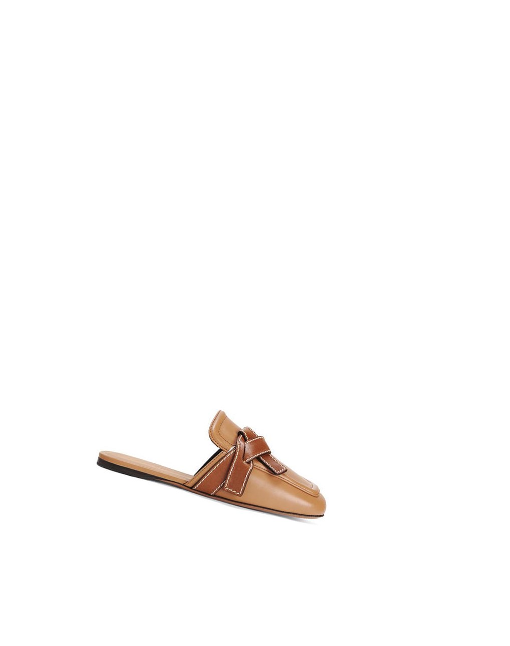 Loewe Gate flat mule in calfskin Desert / Tan | KZBCD-0159