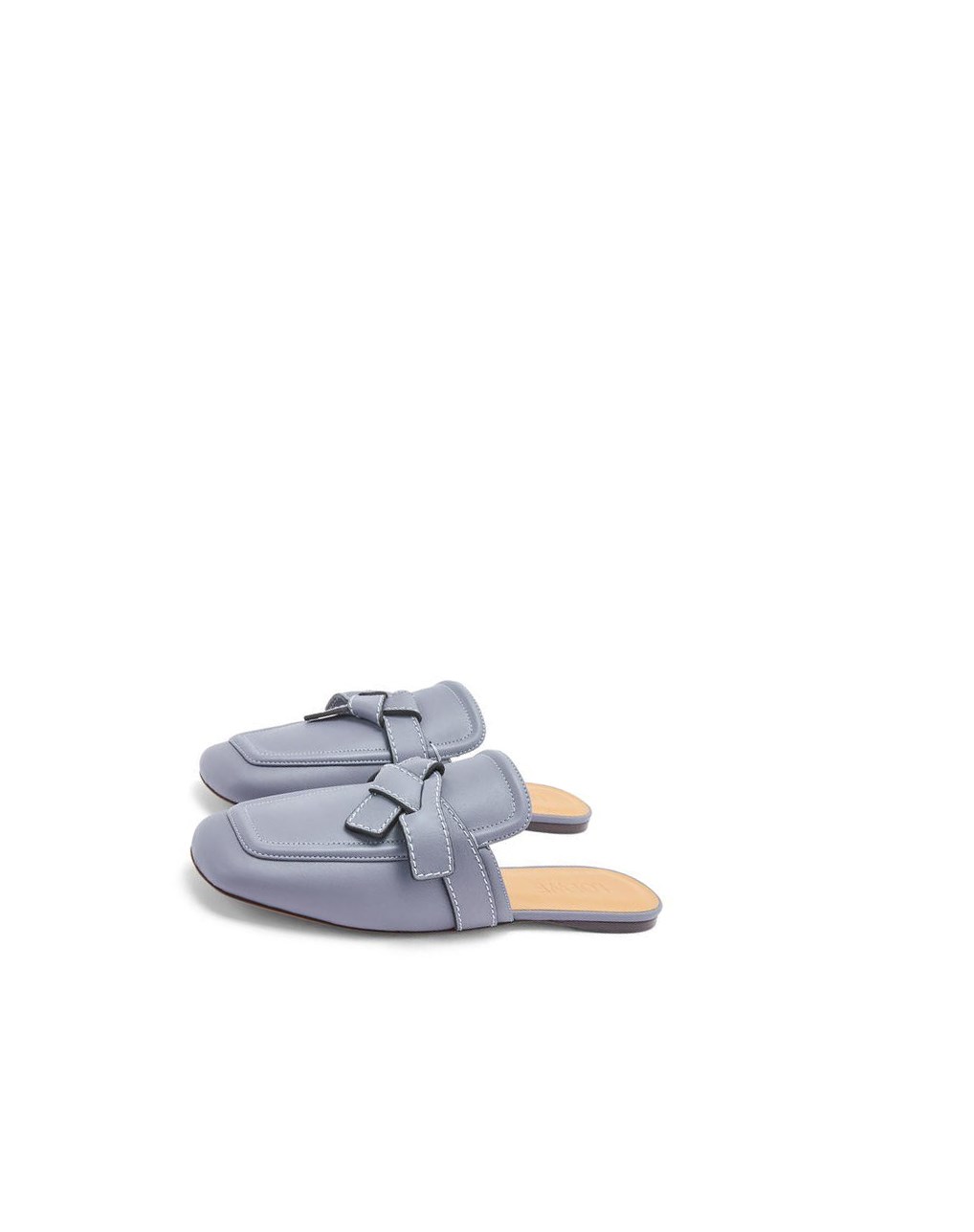 Loewe Gate flat mule in calfskin Grises Azules | VCNLZ-2578