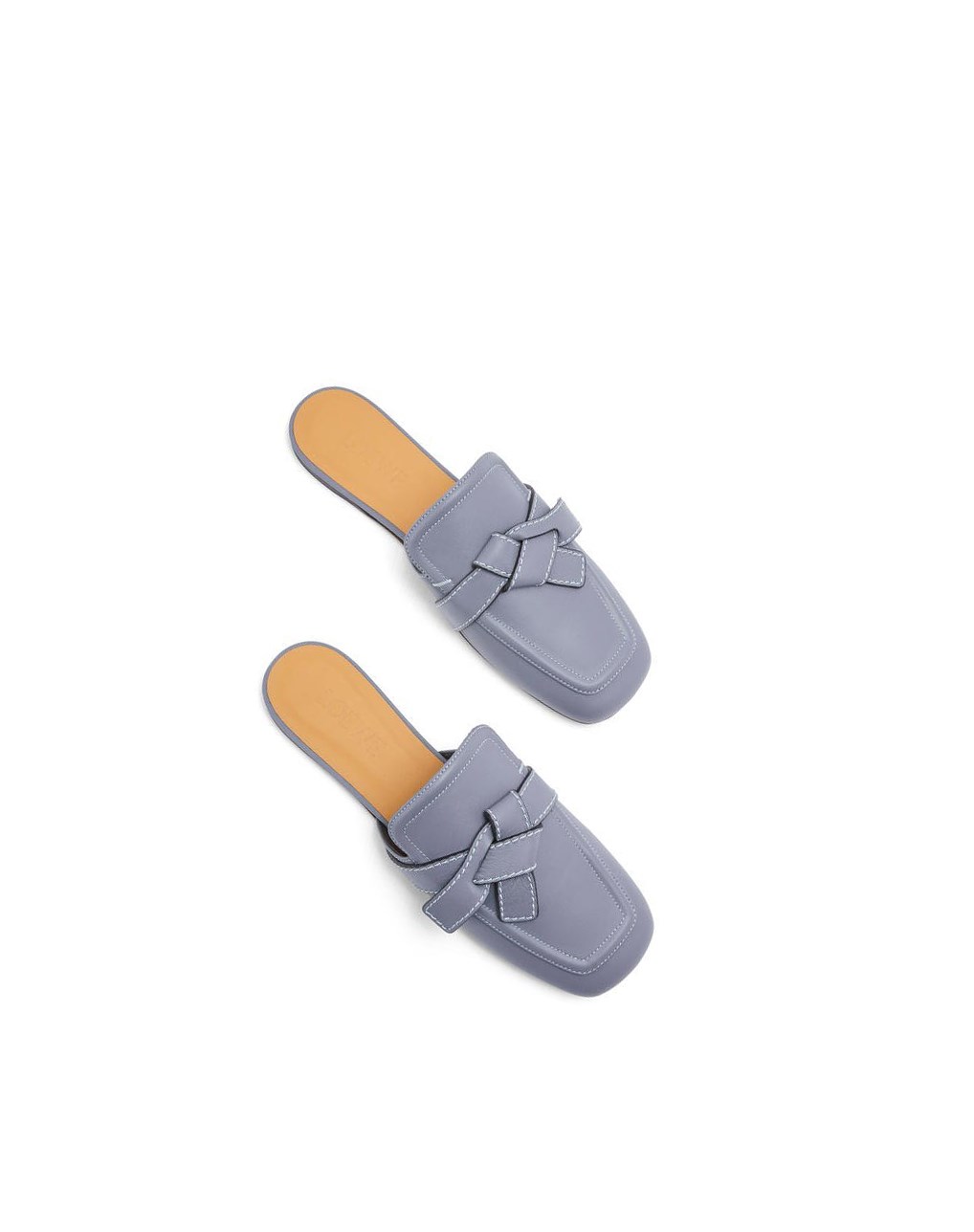 Loewe Gate flat mule in calfskin Grises Azules | VCNLZ-2578