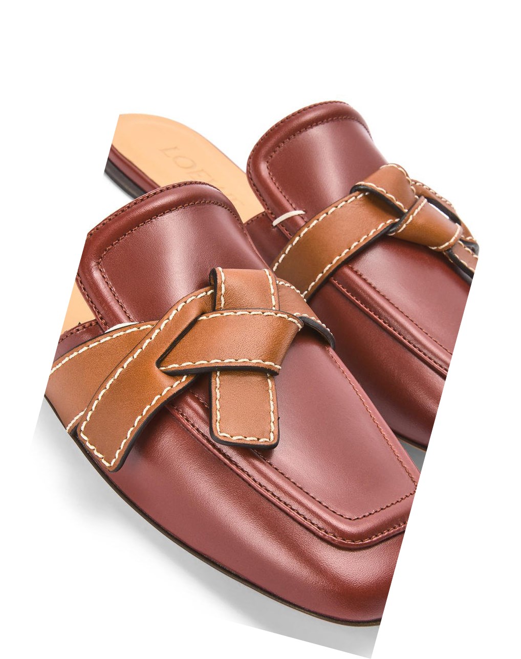 Loewe Gate flat mule in calfskin Rojos | UQYAO-9860
