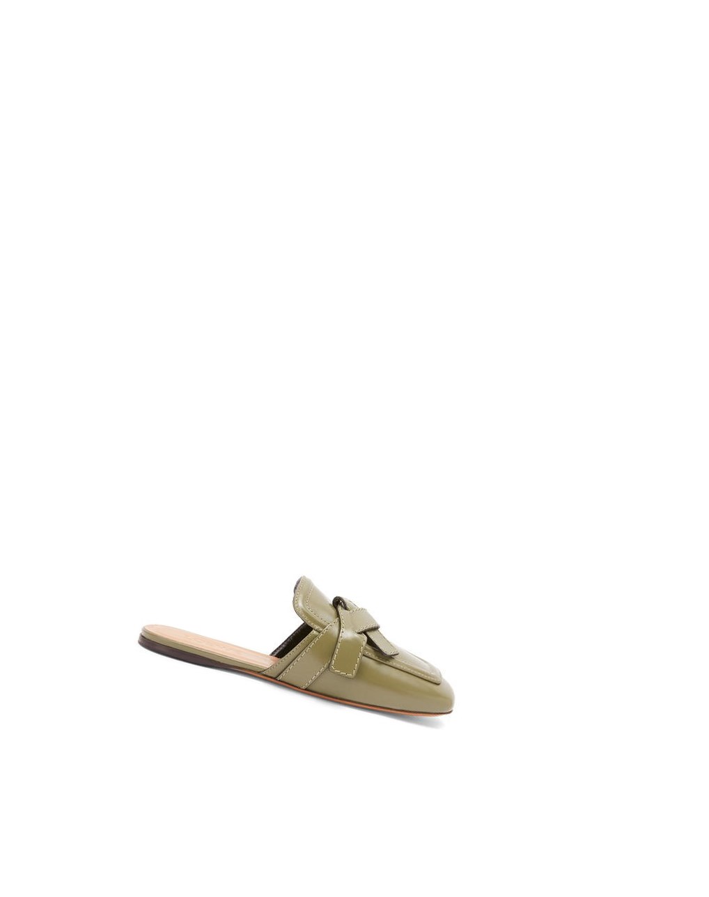 Loewe Gate flat mule in calfskin Verde Oliva Verdes | XHGME-3527