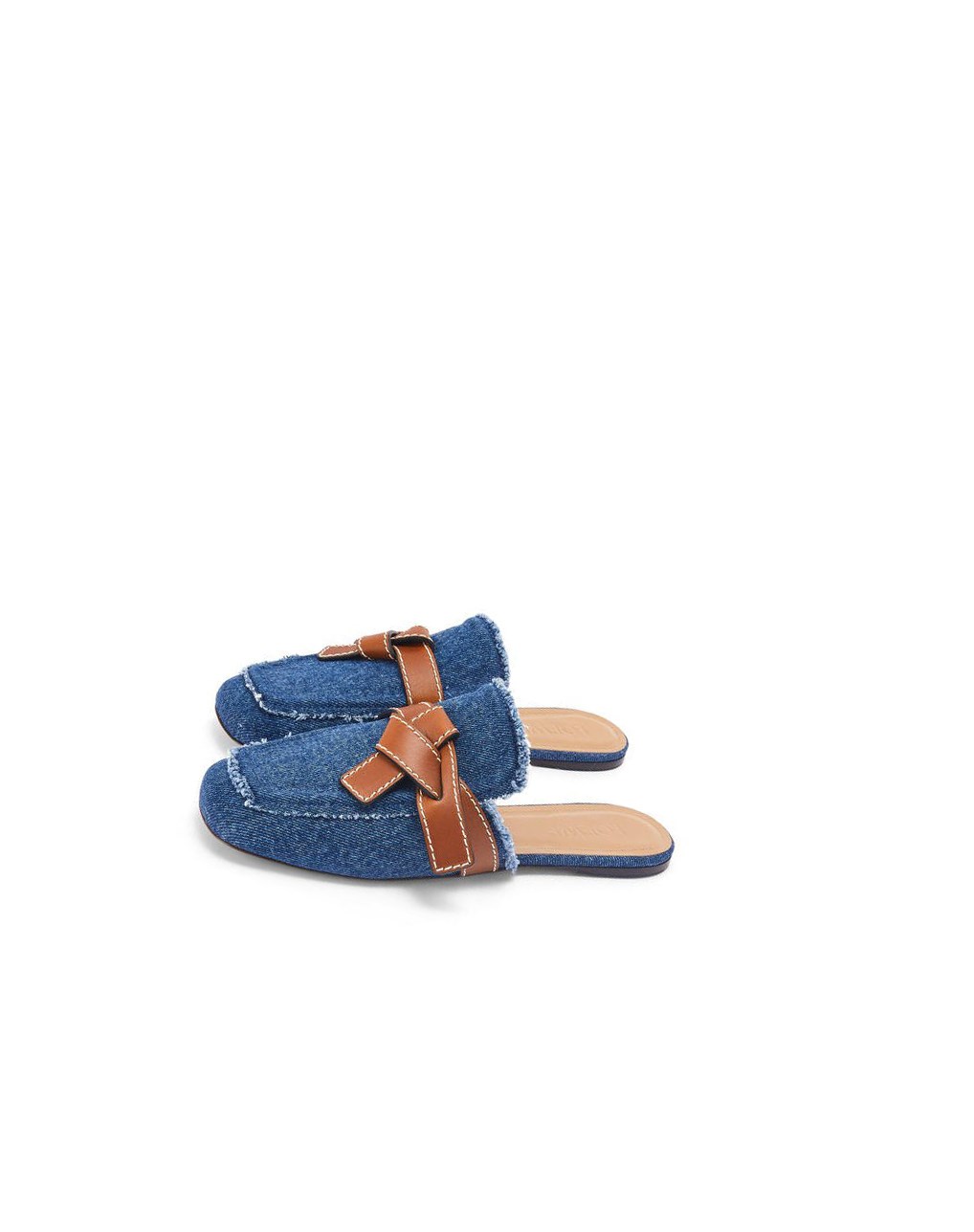 Loewe Gate mule in denim Washed Denim | EOUBP-3571