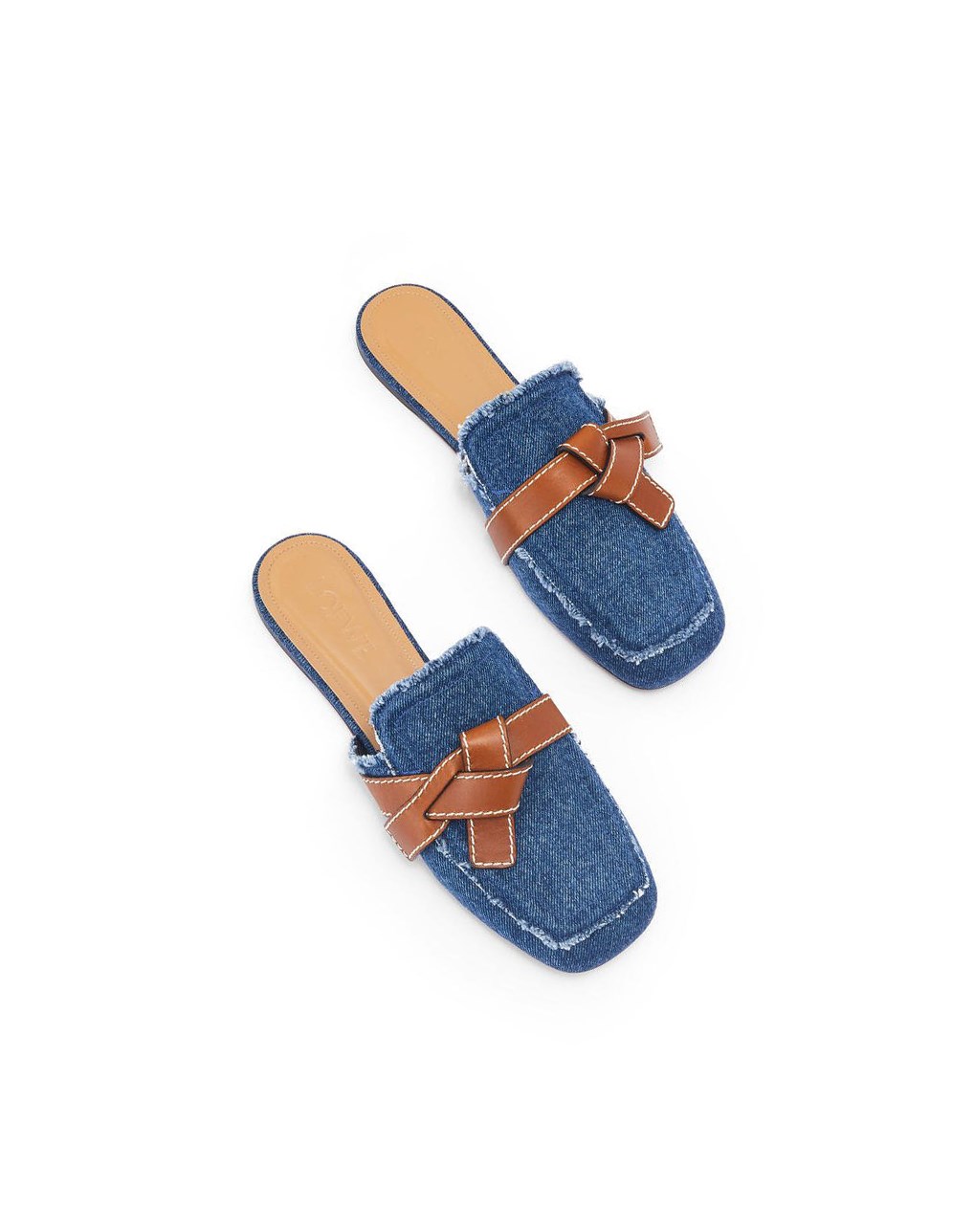 Loewe Gate mule in denim Washed Denim | EOUBP-3571