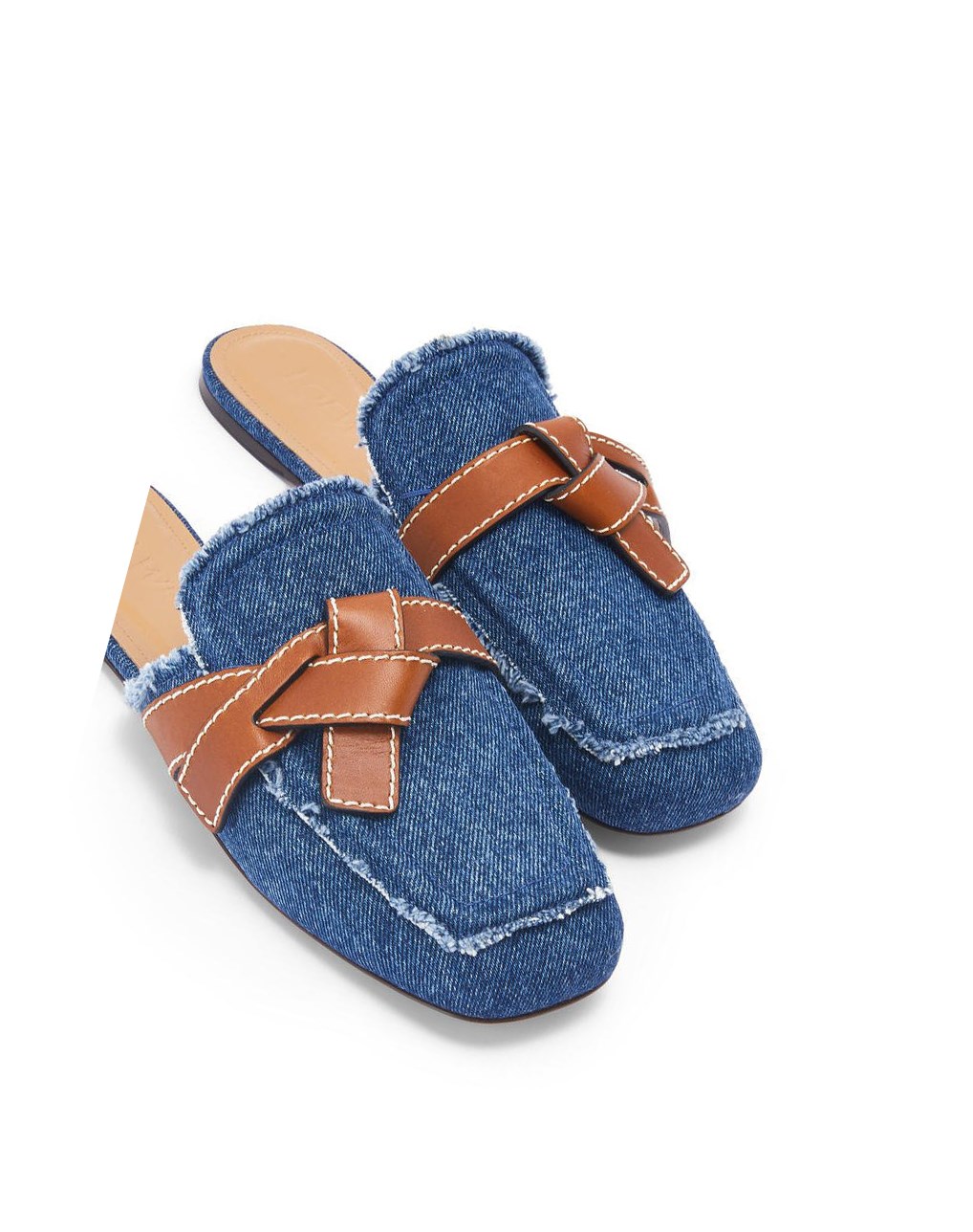 Loewe Gate mule in denim Washed Denim | EOUBP-3571
