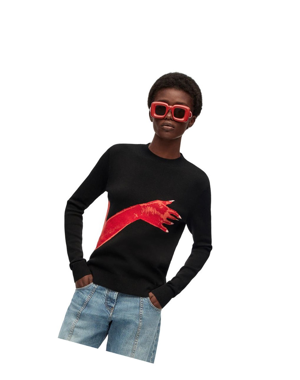 Loewe Glove intarsia sweater in wool Negros | GIKJP-4209
