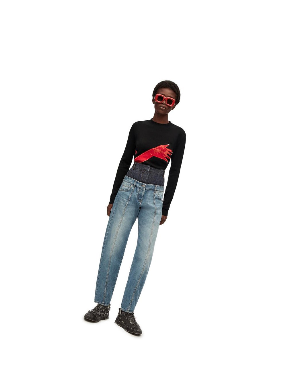 Loewe Glove intarsia sweater in wool Negros | GIKJP-4209