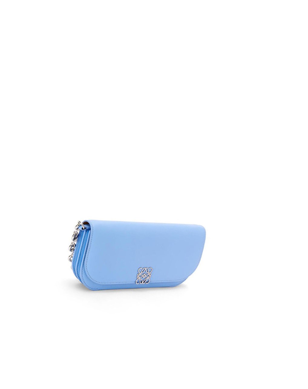 Loewe Goya Long Chain Clutch in silk calfskin Azules | IZRVT-5061