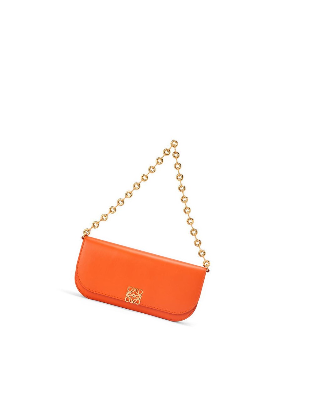Loewe Goya Long Chain Clutch in silk calfskin Naranjas | OBTFV-6081