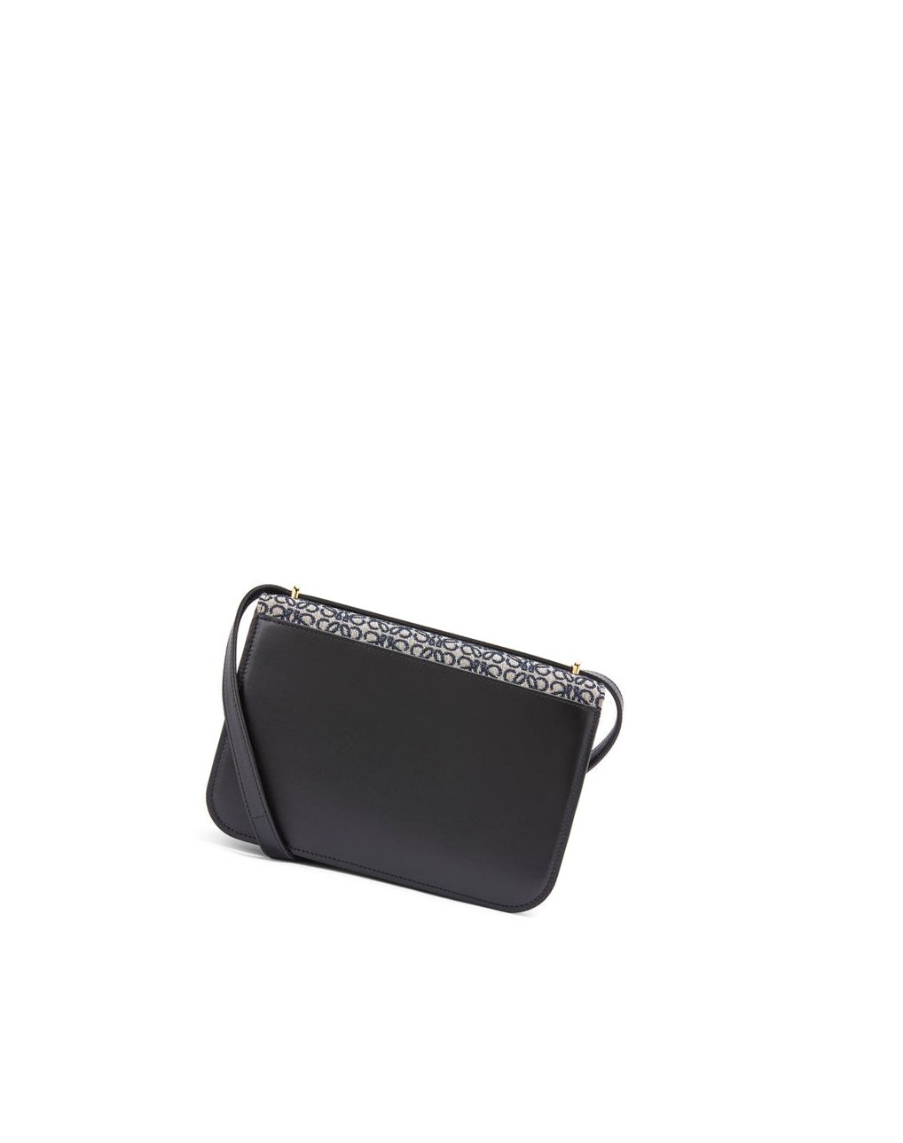 Loewe Goya bag in Anagram jacquard and calfskin Azul Marino Negros | XAKYW-5983