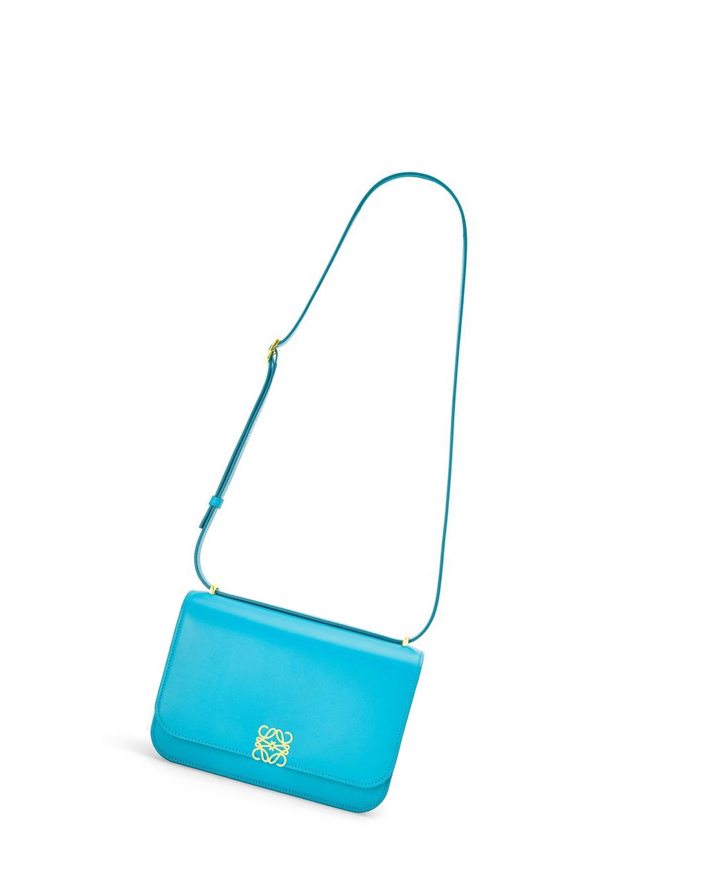 Loewe Goya bag in silk calfskin Cyan | ZTIXS-7281
