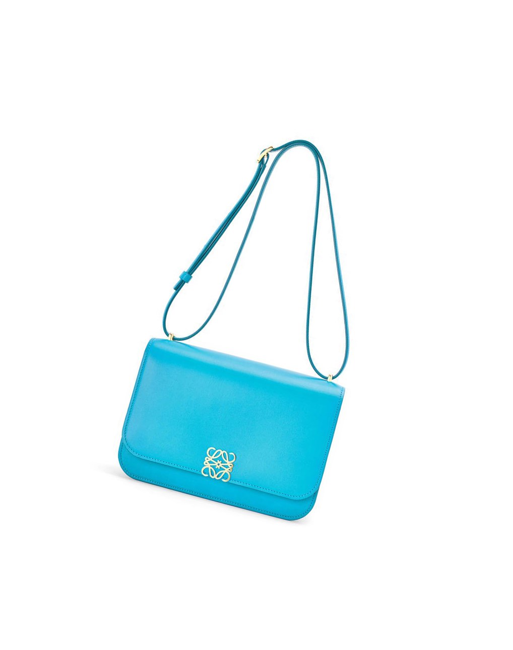 Loewe Goya bag in silk calfskin Cyan | ZTIXS-7281