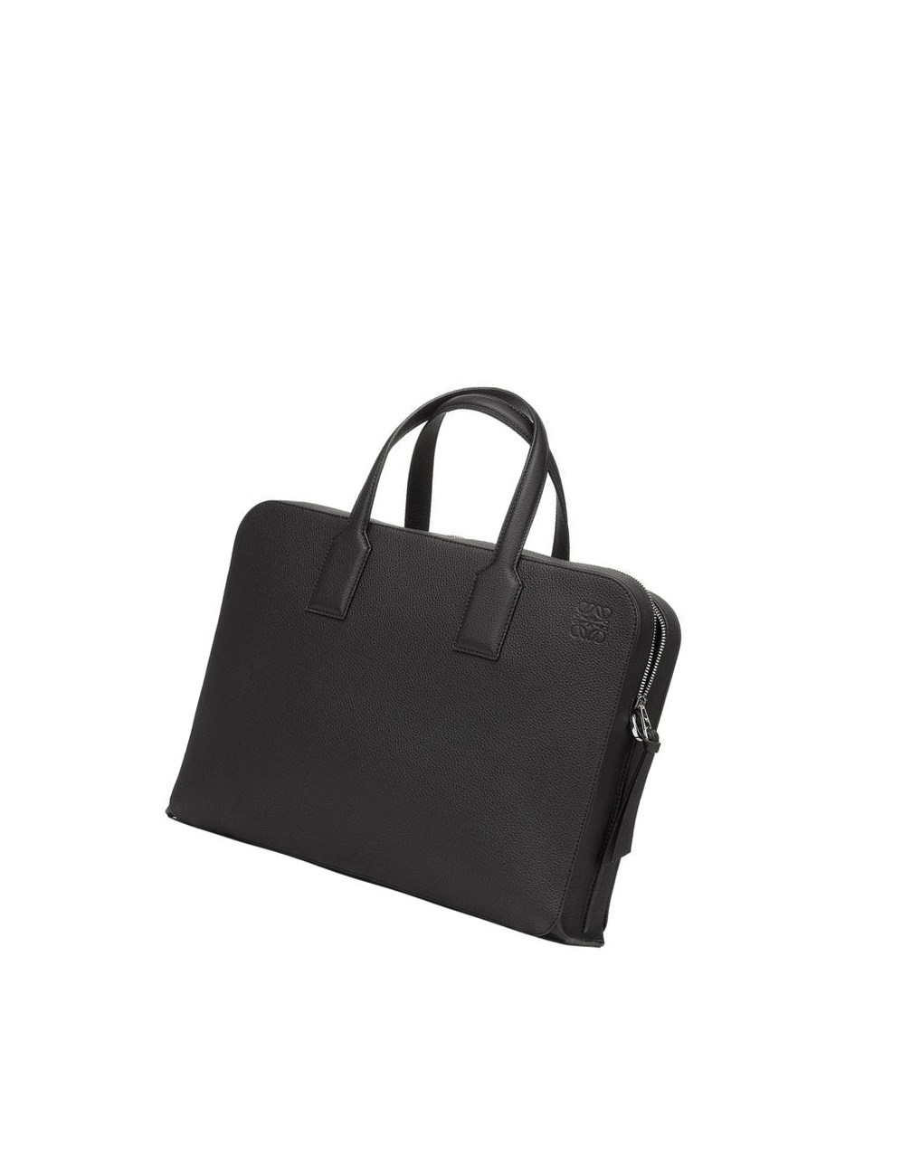 Loewe Goya thin briefcase in soft grained calfskin Negros | YAXFB-1902