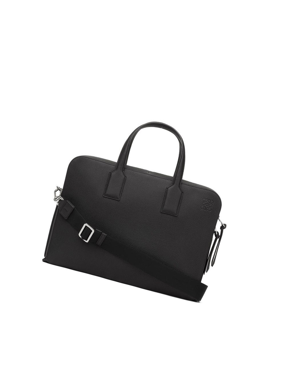 Loewe Goya thin briefcase in soft grained calfskin Negros | YAXFB-1902