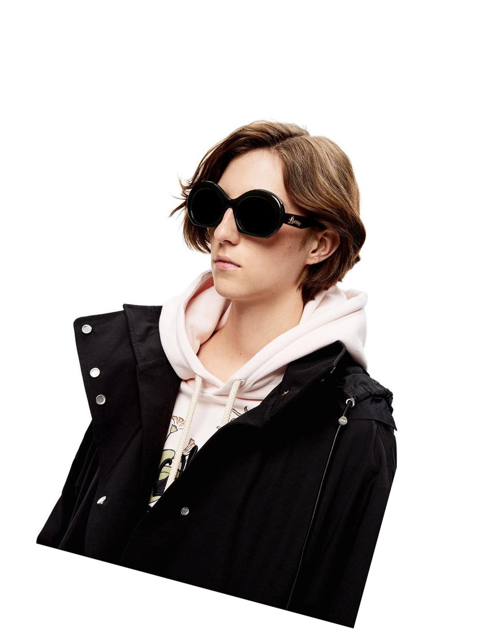 Loewe Halfmoon sunglasses in acetate Kaki Verdes | ECGOK-9142