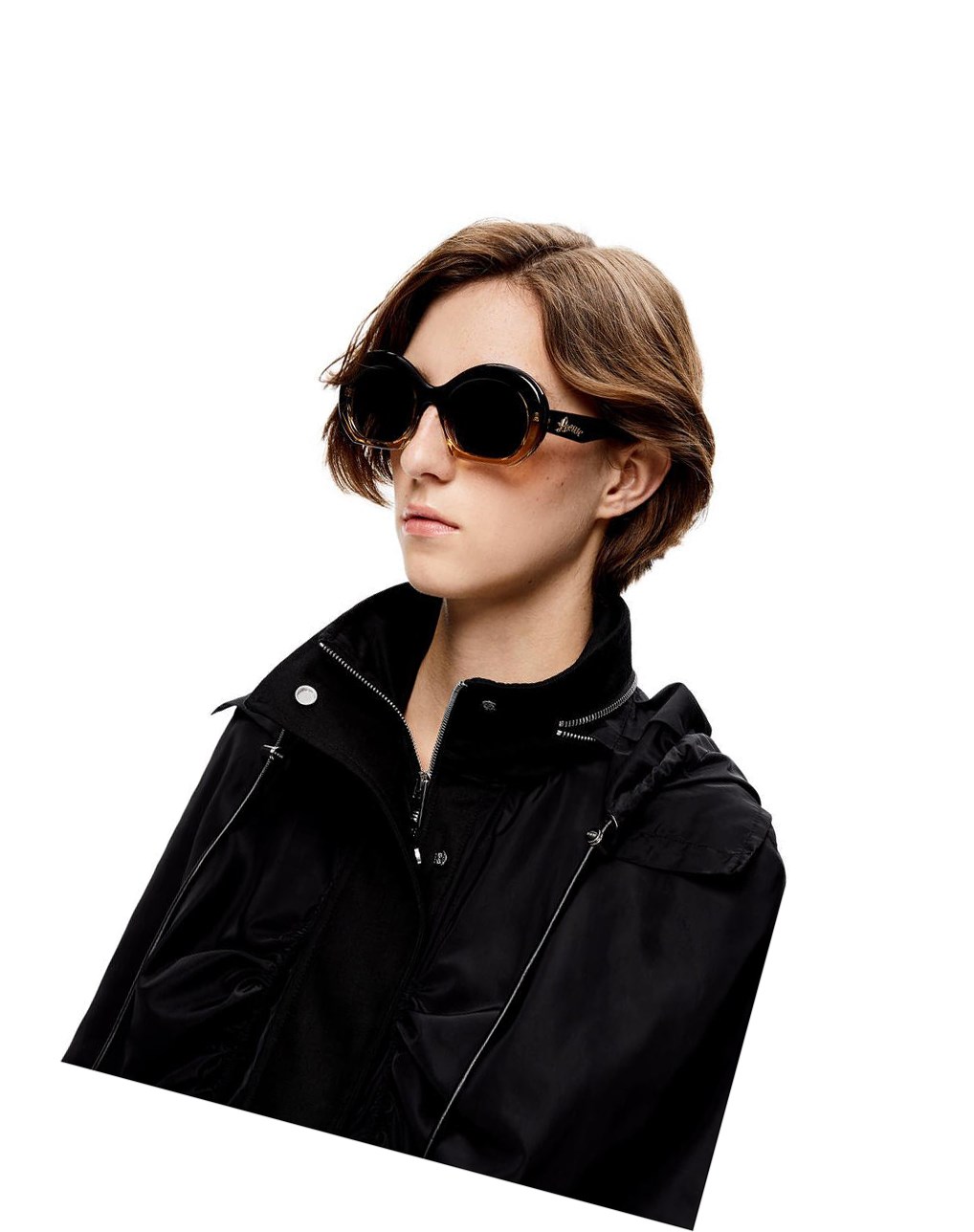 Loewe Halfmoon sunglasses in acetate Negros Beige | EQCPK-1729