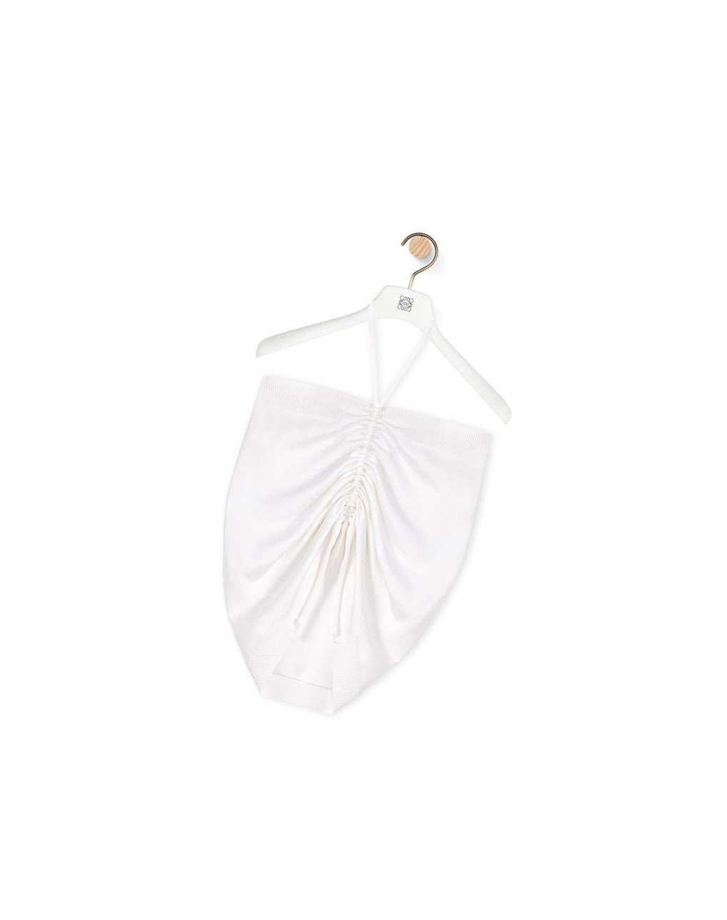 Loewe Halterneck cropped top in viscose Blancos | SMRYC-1072