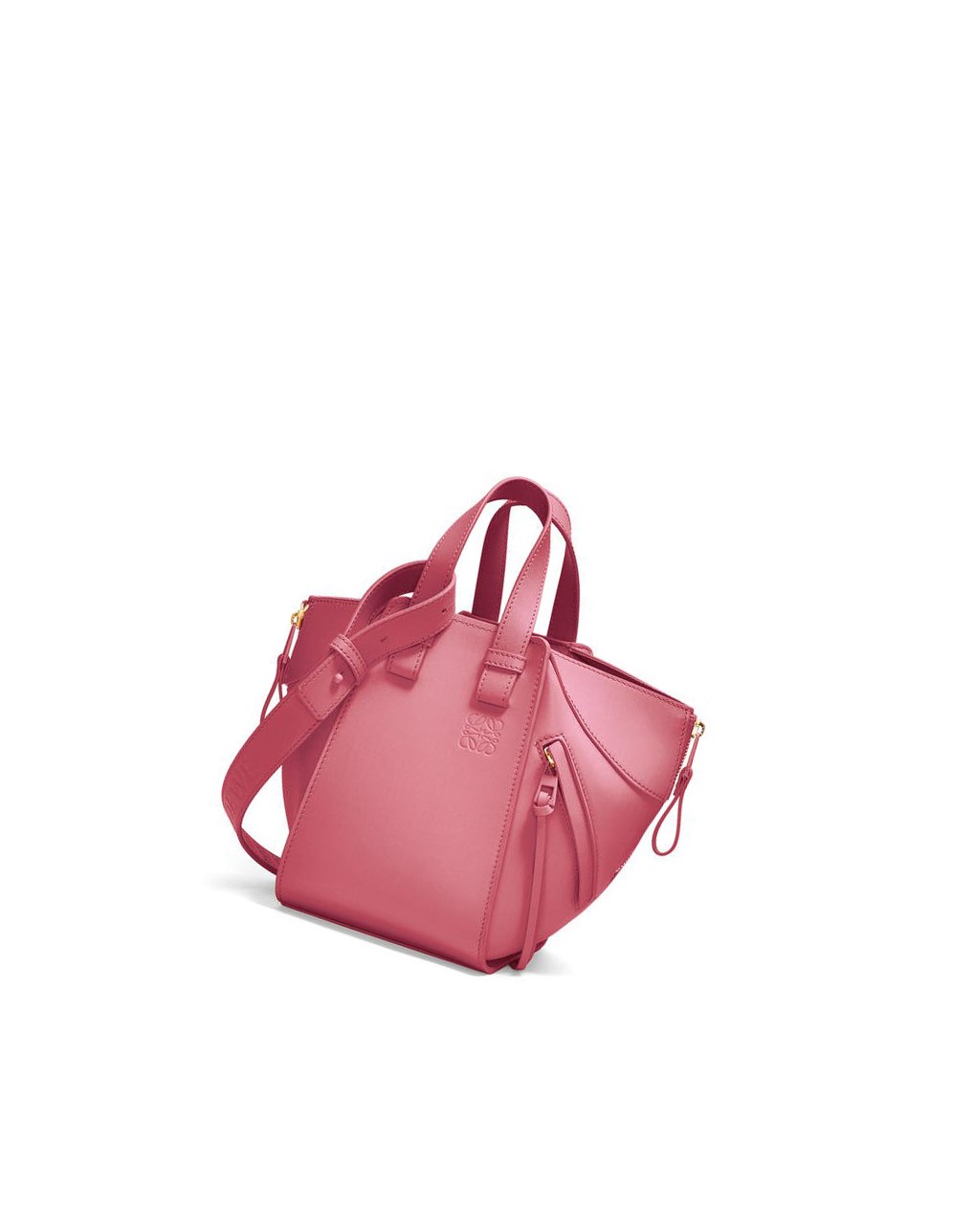 Loewe Hammock compact bag in satin calfskin Plumrose | FCXGT-0315