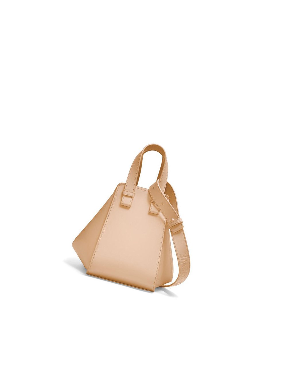 Loewe Hammock compact bag in satin calfskin Nude | LYBKA-5743