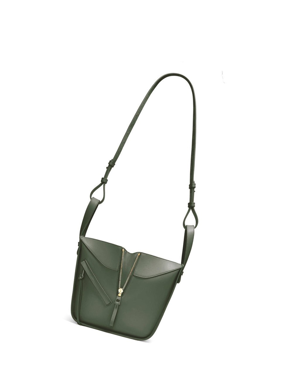 Loewe Hammock compact bag in satin calfskin Kaki | SHCOG-8472