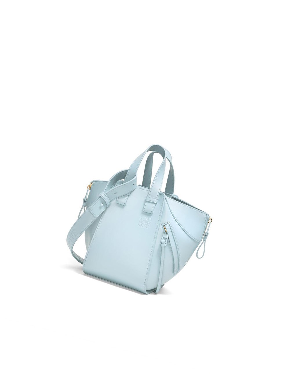 Loewe Hammock compact bag in satin calfskin Aquamarine | ZQIJO-8416
