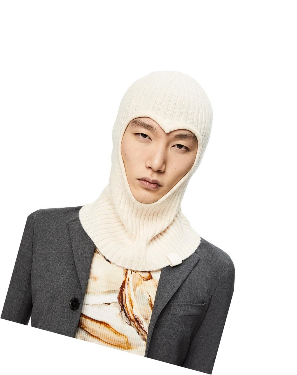 Loewe Heart balaclava in. wool Blancos Blancos | CWZFV-6785