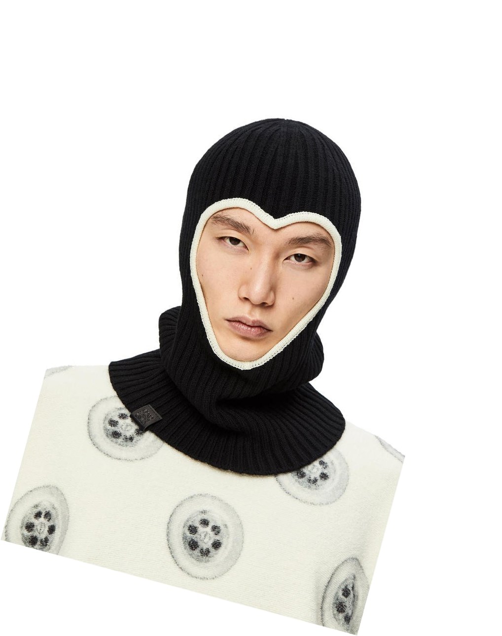 Loewe Heart balaclava in. wool Negros Blancos | TXRQL-5378
