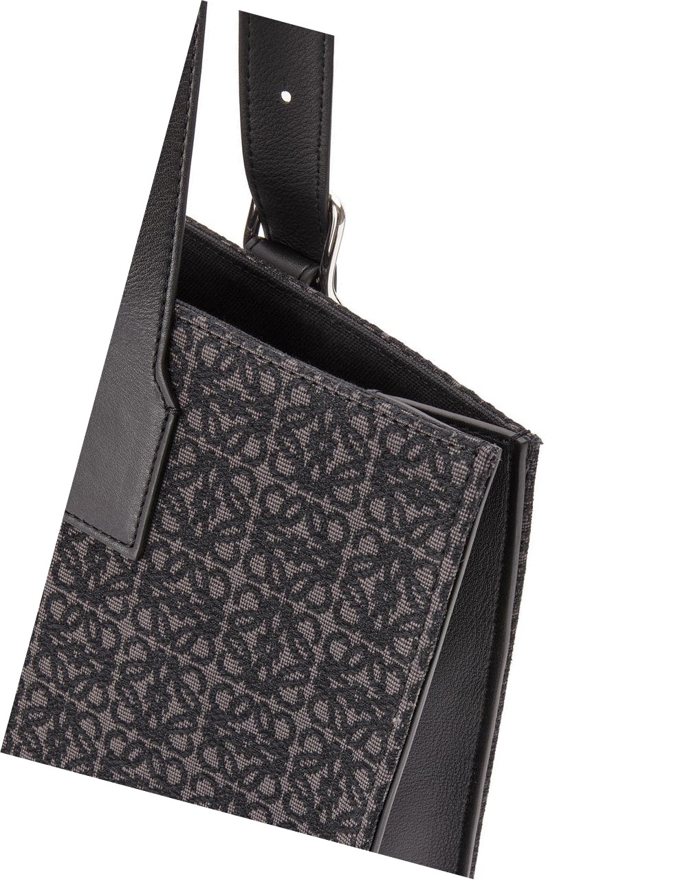 Loewe Hebilla Horizontal tote in Anagram jacquard and calfskin Negros | AZBXL-4150