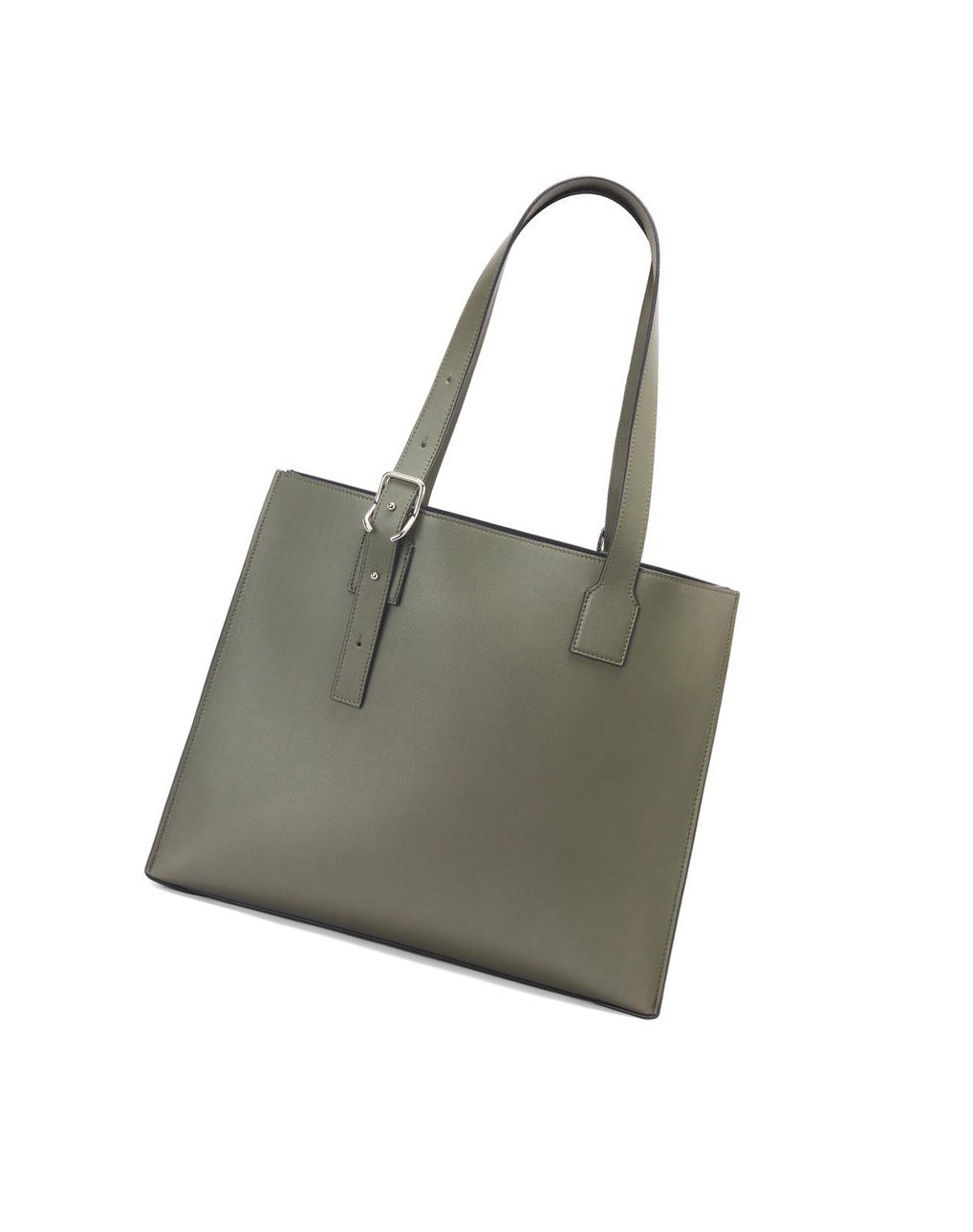 Loewe Hebilla Horizontal tote in classic calfskin Kaki Verdes | HLJWC-1524