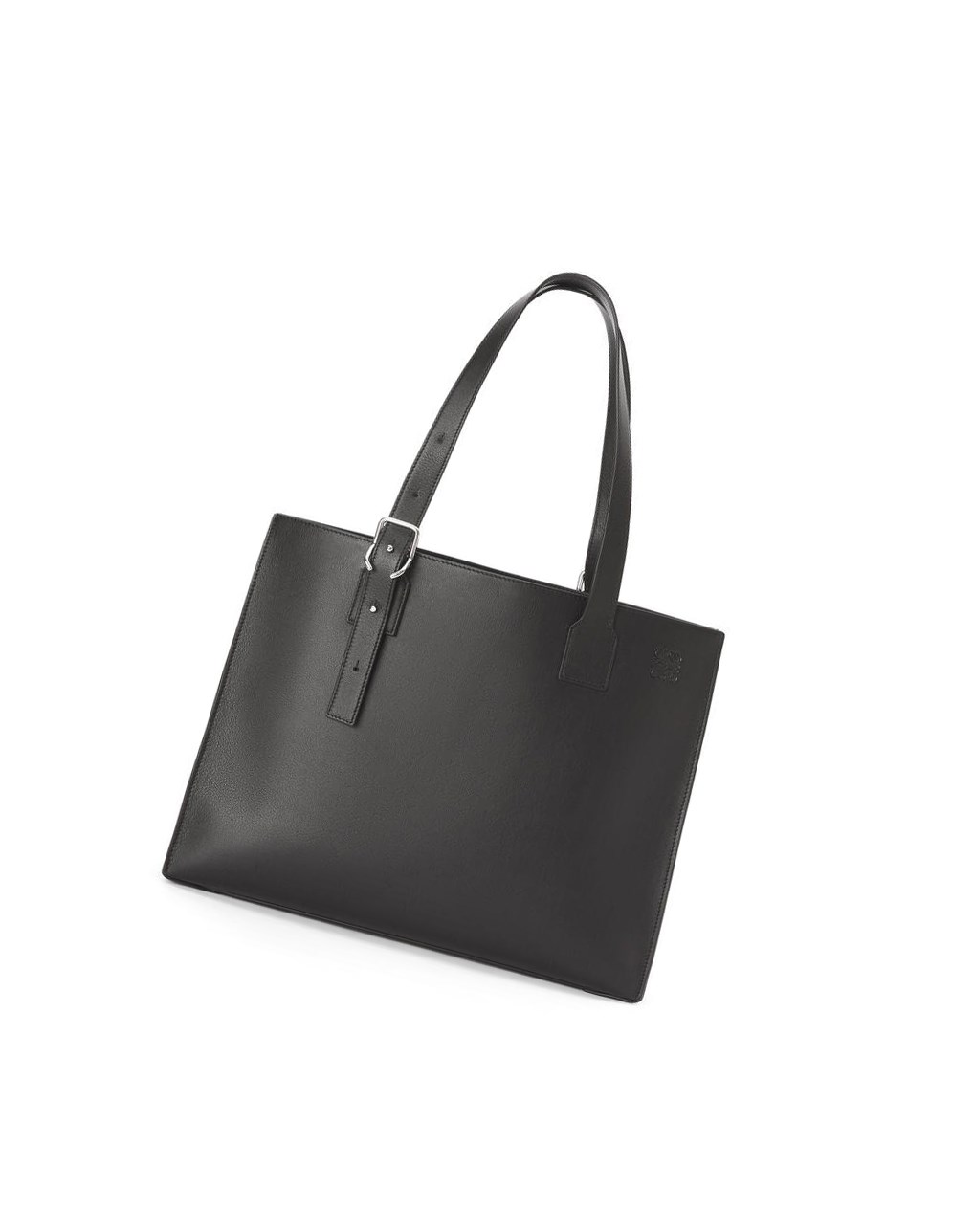 Loewe Hebilla Horizontal tote in classic calfskin Negros | YPNVM-0891