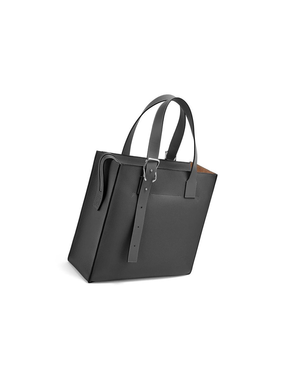 Loewe Hebilla Zip tote in soft grained calfskin Negros | ERCIW-9127