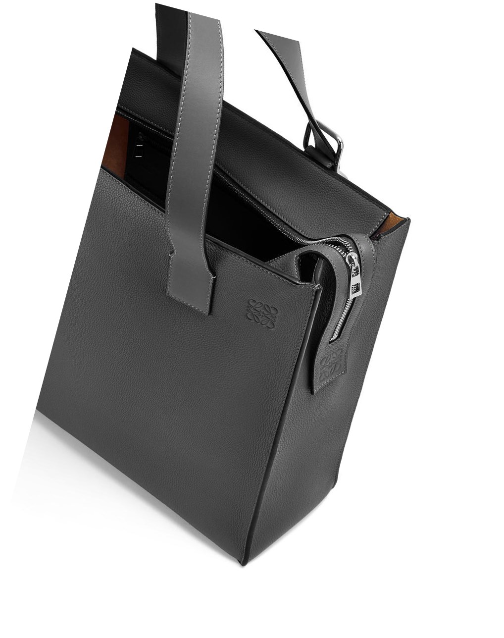 Loewe Hebilla Zip tote in soft grained calfskin Negros | ERCIW-9127