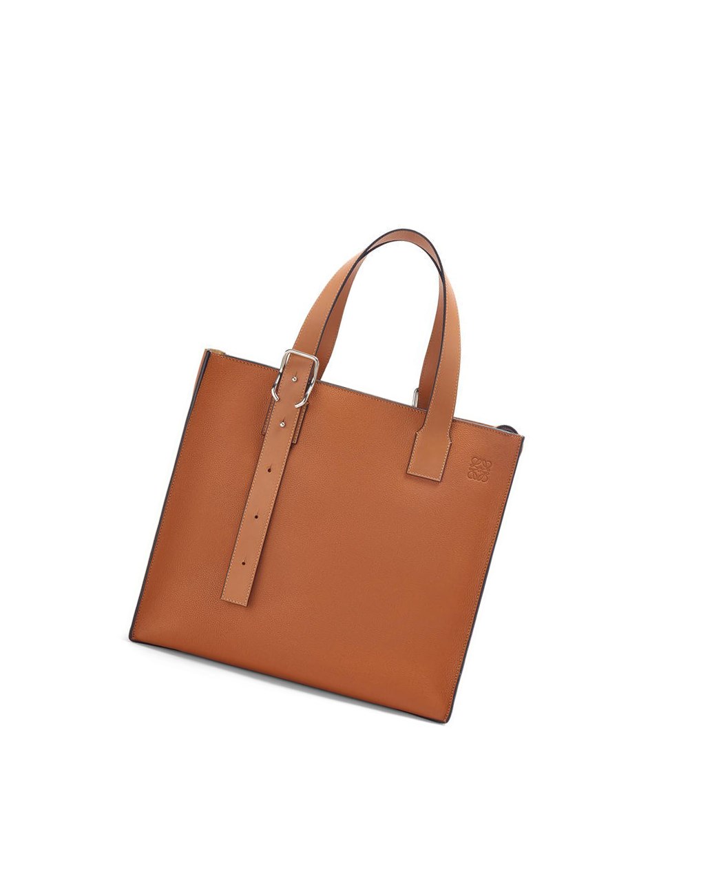 Loewe Hebilla Zip tote in soft grained calfskin Tan | UDORN-8632