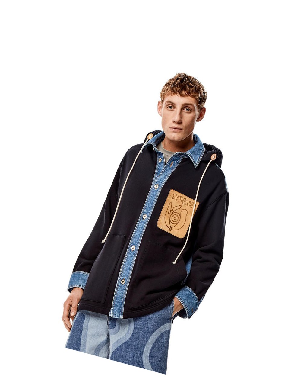 Loewe Híbrido denim jacket in cotton Multitone Denim | FZEDY-3976