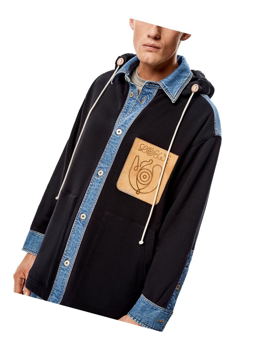 Loewe Híbrido denim jacket in cotton Multitone Denim | FZEDY-3976