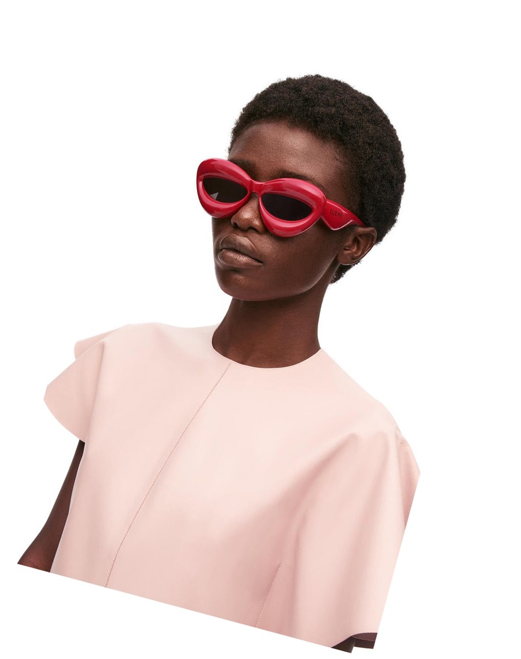 Loewe Inflated cateye sunglasses in acetate Lipstick | HPTZS-9703