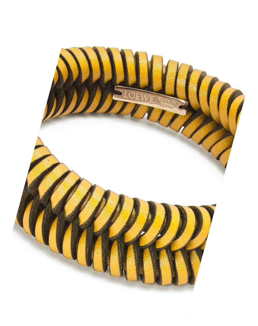 Loewe Interlock bangle in classic calfskin Amarillos | MQGEO-9261