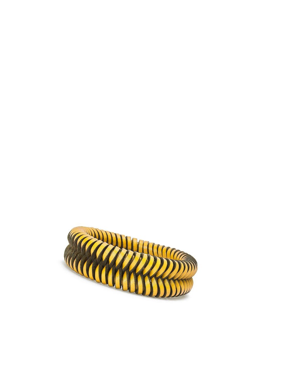 Loewe Interlock bangle in classic calfskin Amarillos | MQGEO-9261