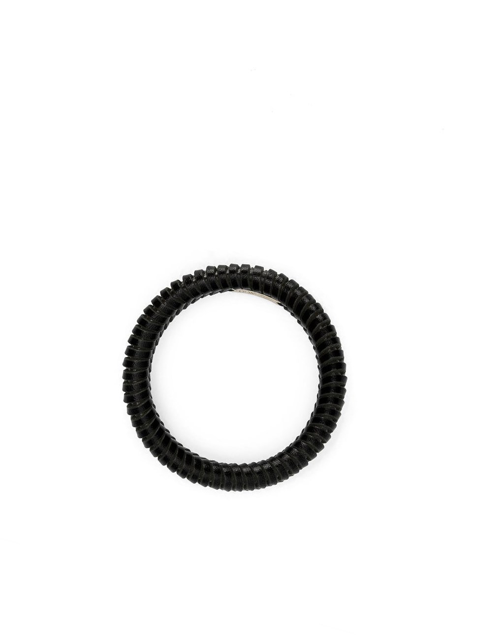 Loewe Interlock bangle in classic calfskin Negros | OWAFN-0835