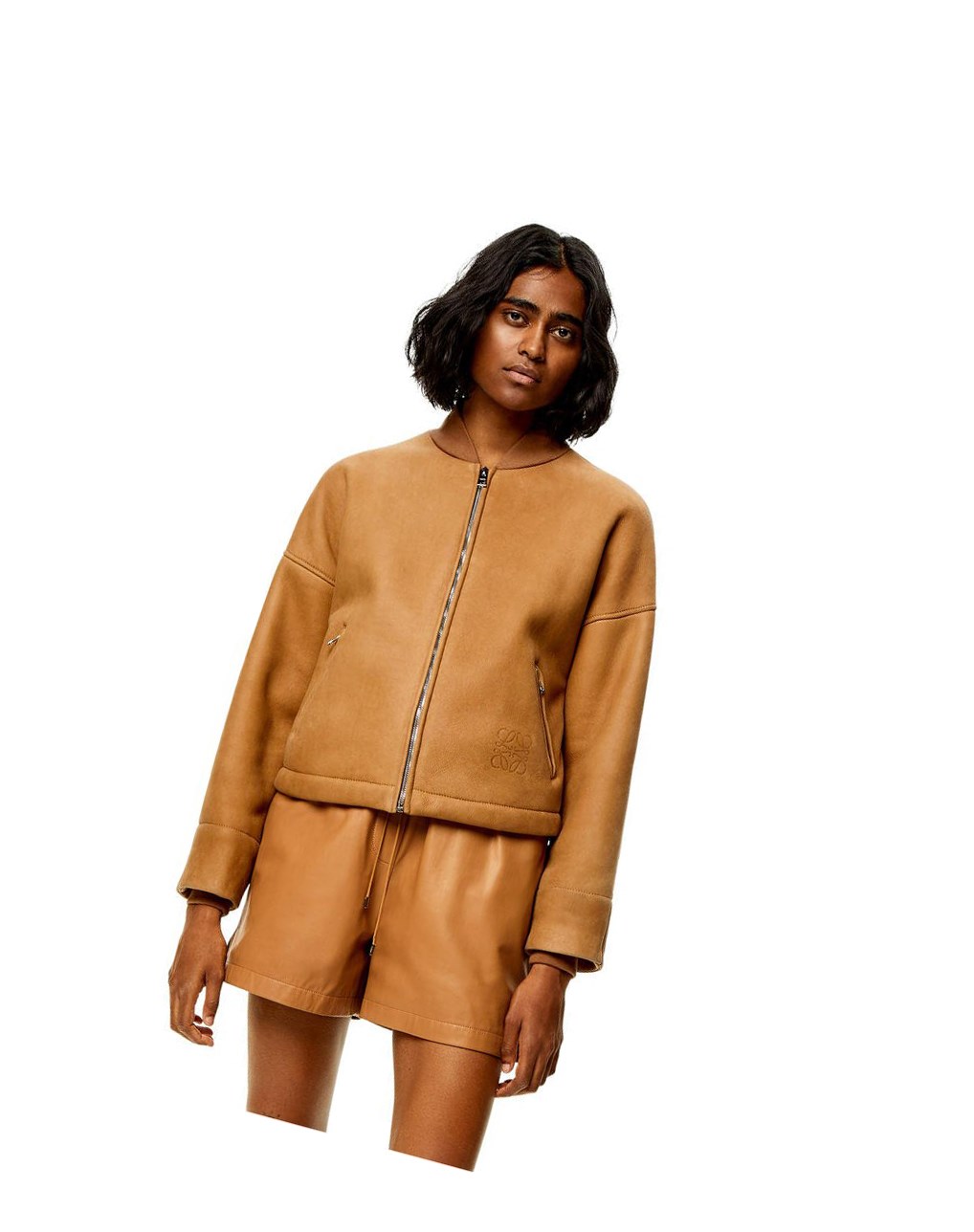 Loewe Jacket in shearling Toffee | KHSTQ-6542