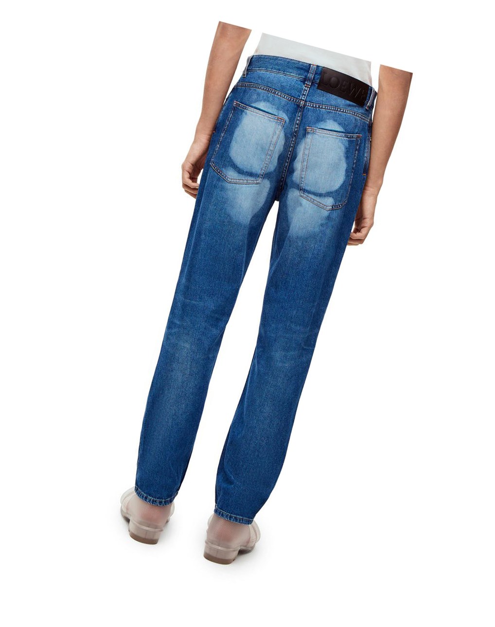 Loewe Jeans in washed denim Azules Azules | MEWBF-2735