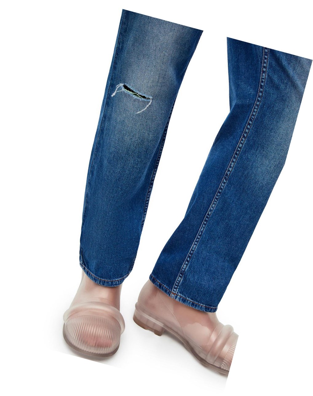 Loewe Jeans in washed denim Azules Azules | MEWBF-2735