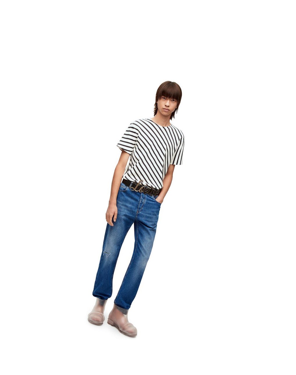 Loewe Jeans in washed denim Azules Azules | MEWBF-2735