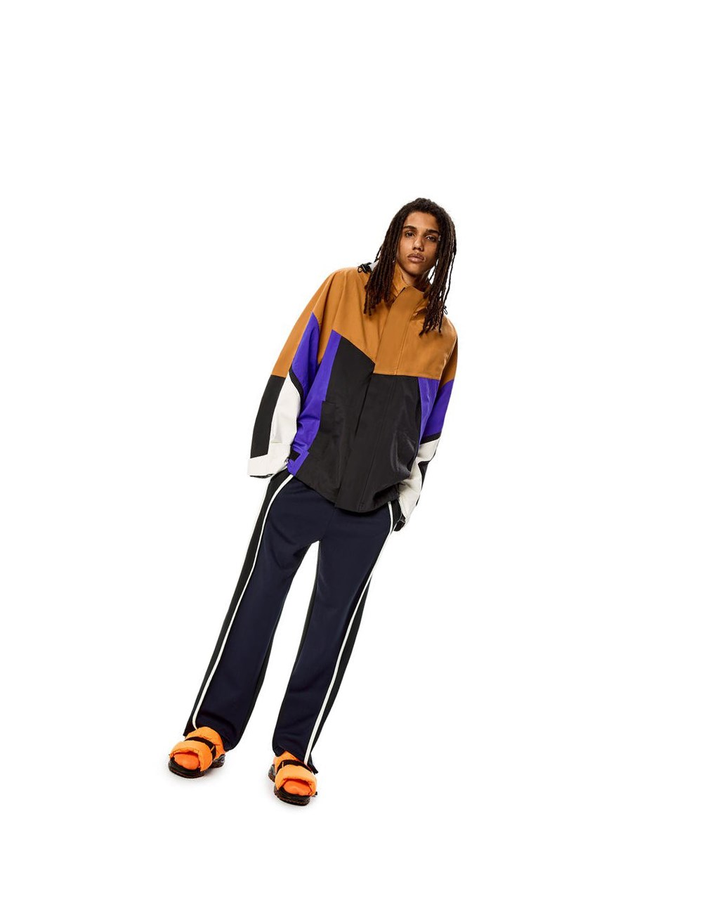 Loewe Jogging trousers in technical jersey Azul Marino Negros | DZBKR-0564