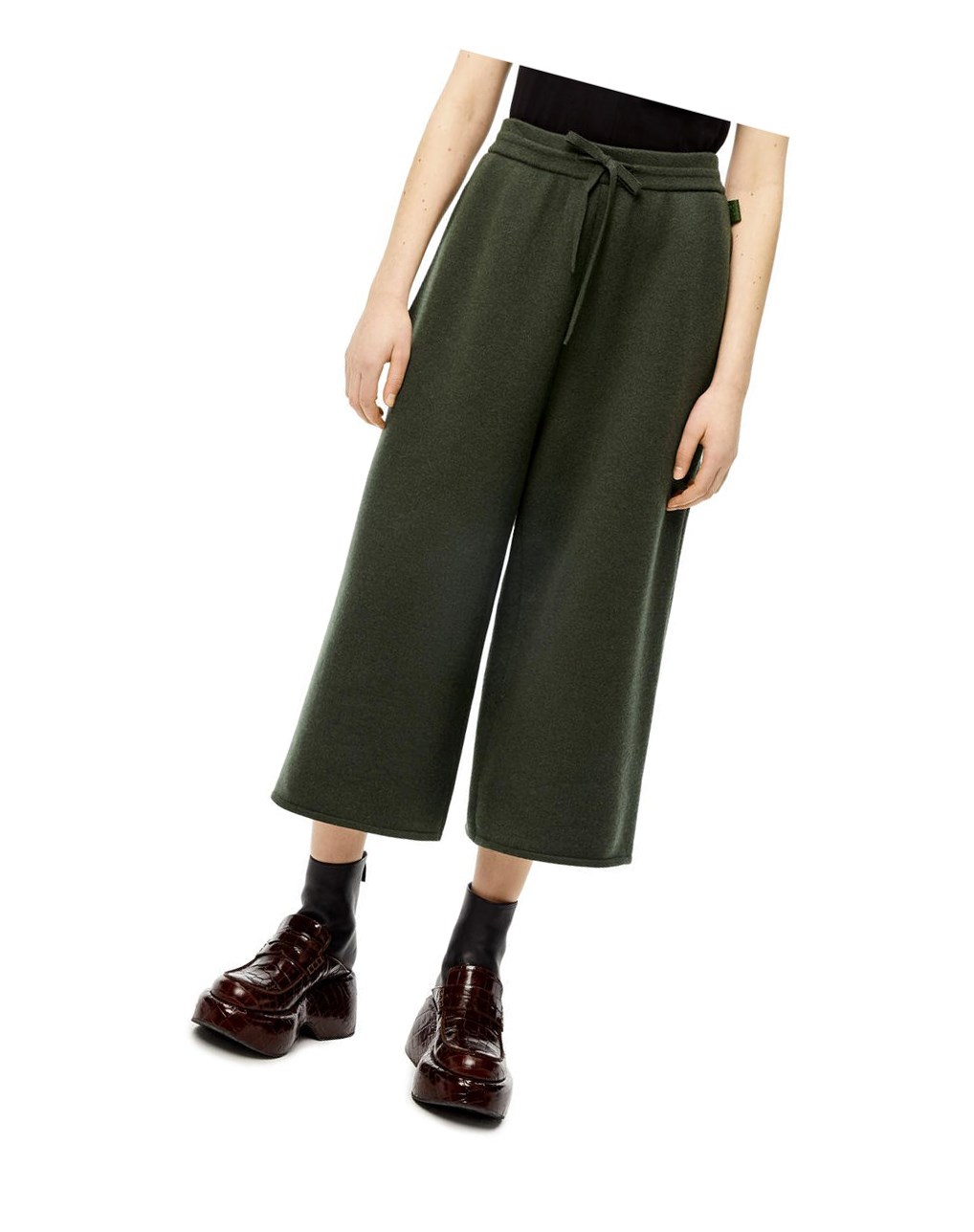 Loewe Knit trousers in cashmere Kaki Verdes | CQDIM-1297