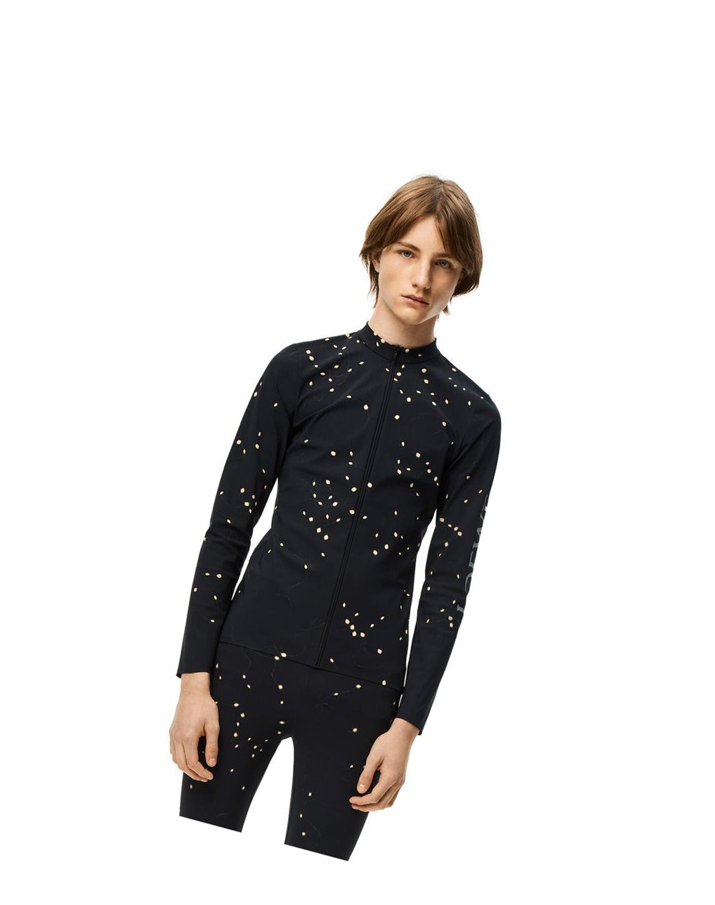 Loewe LED print long sleeve top in polyamide Negros Amarillos | KCPSU-5201