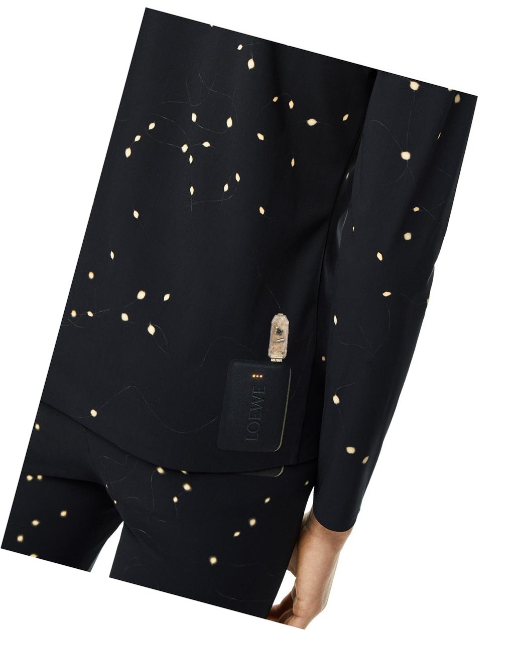 Loewe LED print long sleeve top in polyamide Negros Amarillos | KCPSU-5201