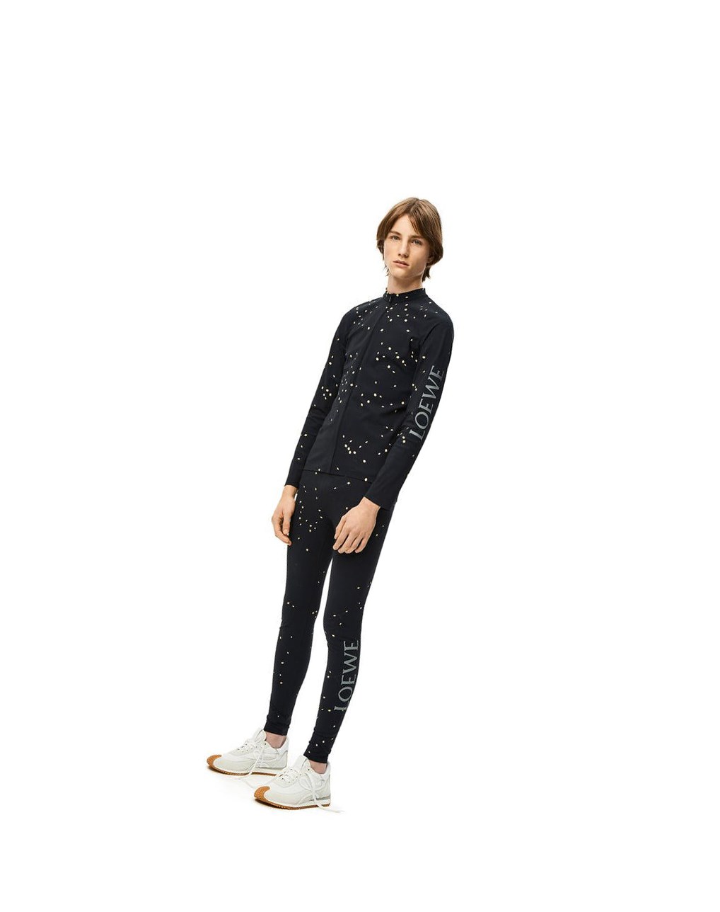 Loewe LED print long sleeve top in polyamide Negros Amarillos | KCPSU-5201