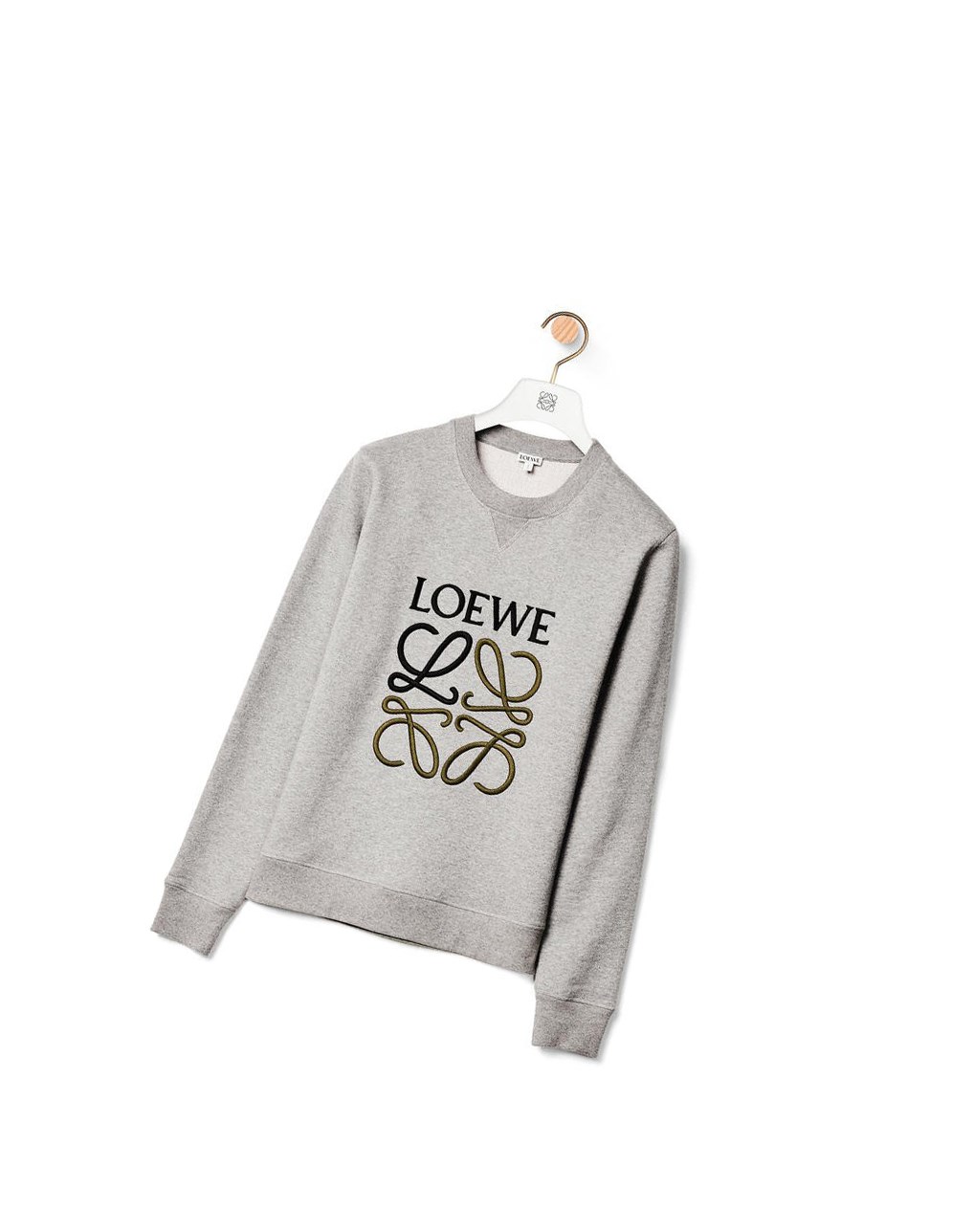 Loewe LOEWE Anagram embroidered sweatshirt in cotton Grises | CYDFX-9267