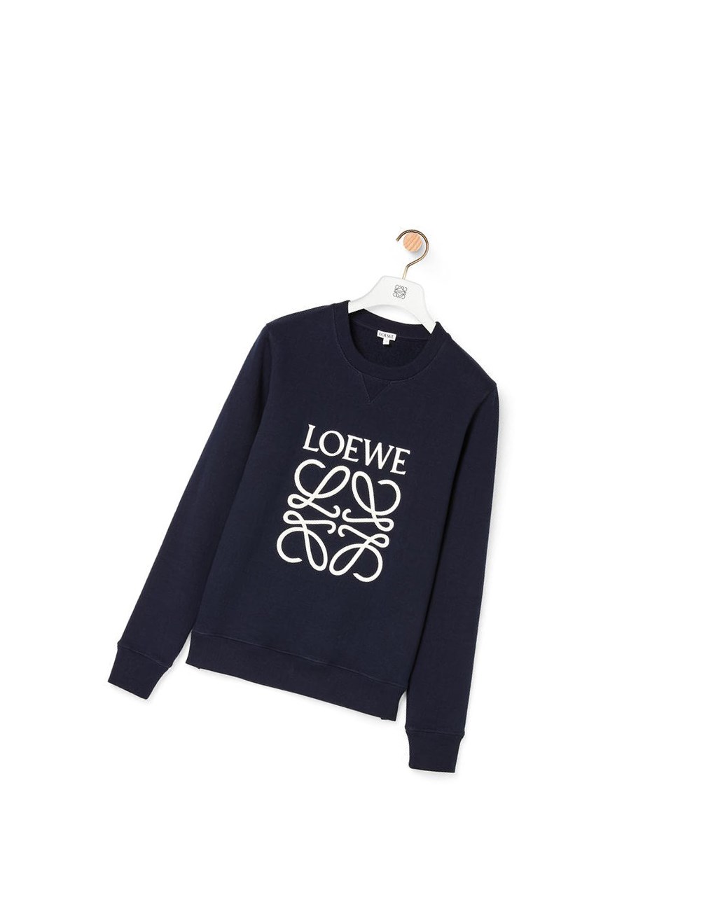 Loewe LOEWE Anagram embroidered sweatshirt in cotton Azul Marino Azules | JLOHQ-6094